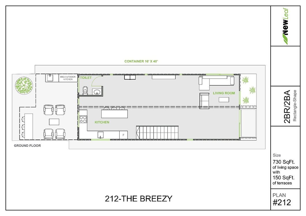212 – The Breezy, 2 Bed 2 Bath, 4 x 40 ft, 135 m² (Container Home) - Image 6