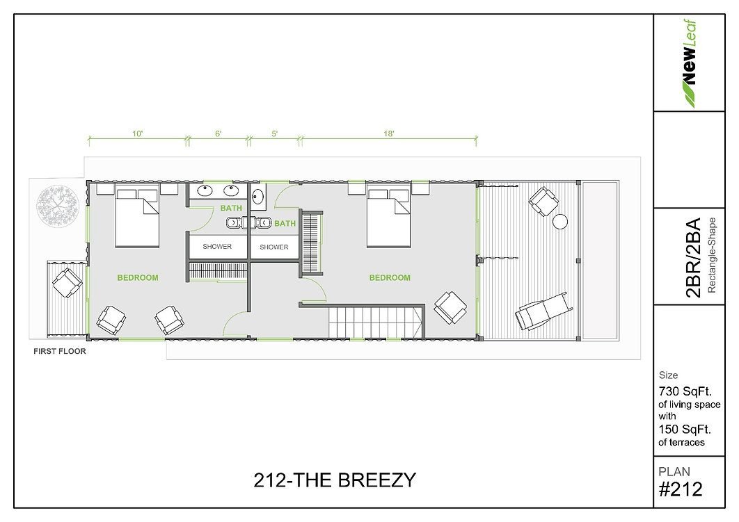 212 – The Breezy, 2 Bed 2 Bath, 4 x 40 ft, 135 m² (Container Home) - Image 7
