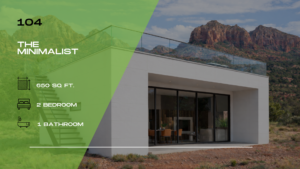 104 – The Minimalist | 2 Bed · 1 Bath · 660 SF (Garden Suite)