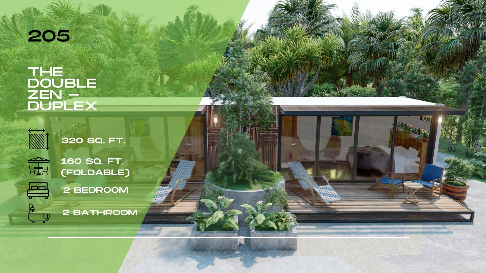 205 – The Double Zen | 40 FT · 30 m² (Duplex Container Home)