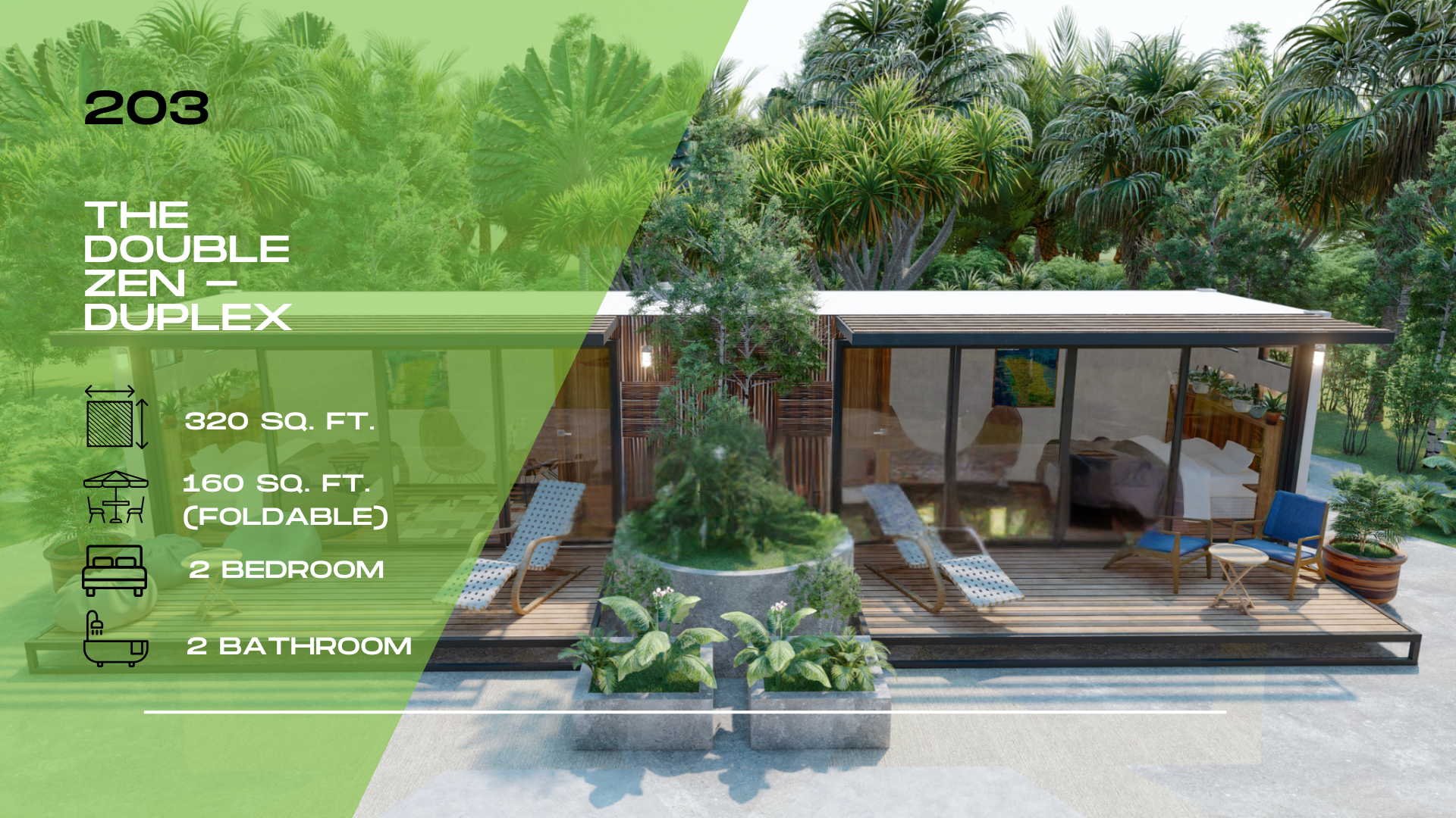 203 – The Double Zen | 40 FT · 30 m² (Duplex Container Home)