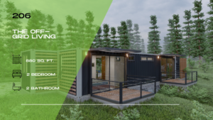 206 – The Off-Grid Living, 2 Bed 2 Bath, 850 sq ft