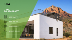 104 – The Minimalist | 2 Bed · 1 Bath · 660 SF (Garden Suite)